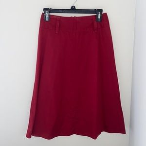 Red Full Skirt